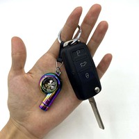 Whistling Sound Turbo Keychain for Man Gift Car JDM Style Sleeve Bearing Spinning Auto Part Turbine Turbocharger Key Chain Ring