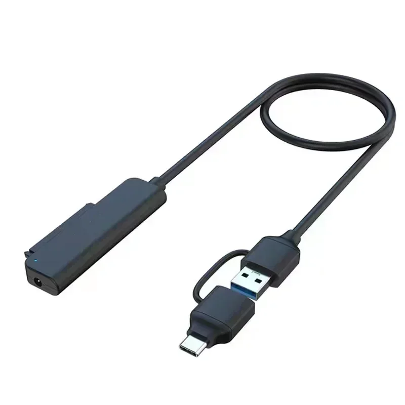 Câble adaptateur de disque dur USB 3.0 Type-C vers SATA SSD, 5Gbps, transmission de données à grande vitesse, 22 broches, convertisseur HUB USB pour disque dur de 2.5 pouces