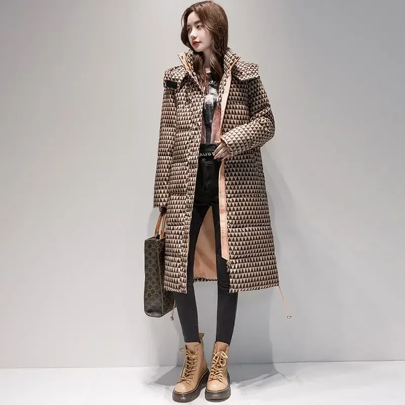 New Winter Coats for Women Parkas Jackets Long Hooded Cotton Padded Jacket Oversize Korean Fashion Free Shipping Warm Thickening