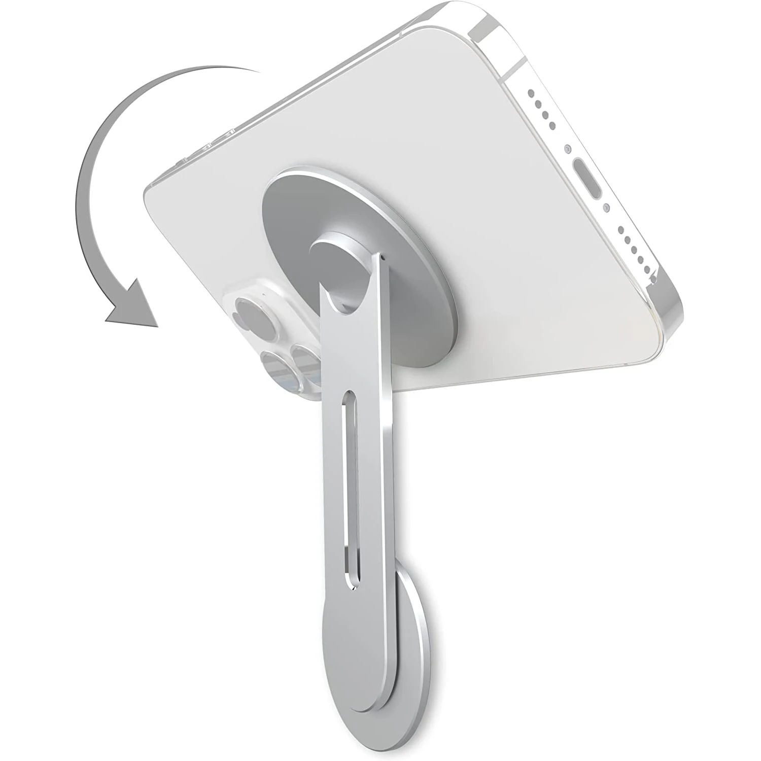 Blueendless Continuity Flip iPhone Laptop-Halterung, schlanke magnetische Telefonhalterung um 180° drehbar °   für Laptops und Monitore, verstellbarer Magnetarm 3