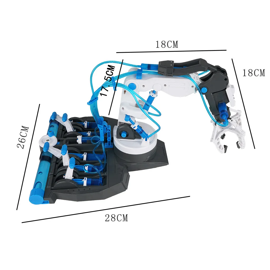 DIY STEAM Toy Assembled Hydraulic Mechanical Arm Science Experiment Engineering Set Toys for Boys Birthday Gifts Children Gift