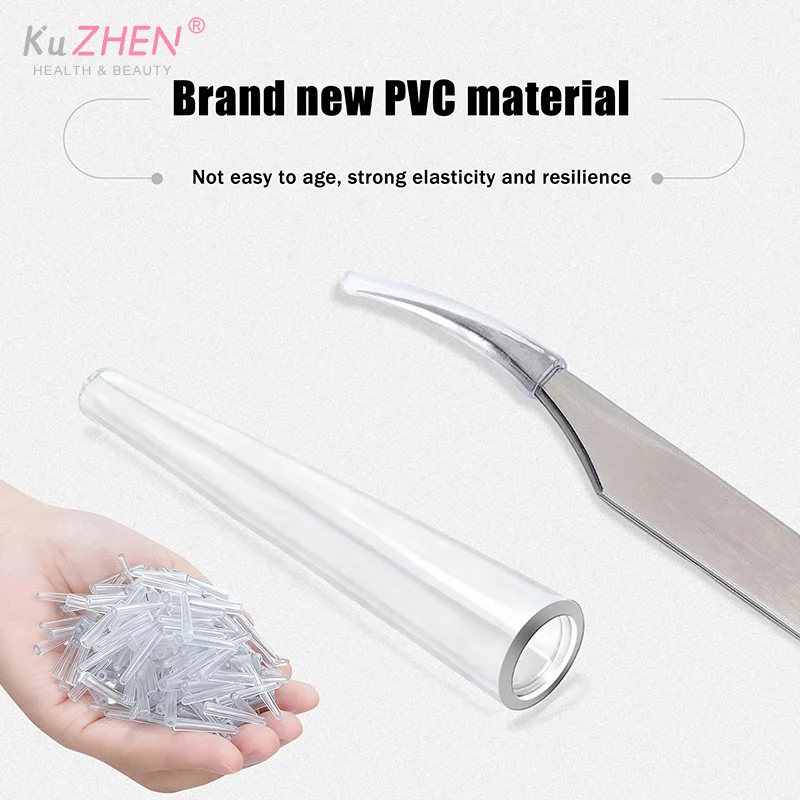 50 stücke Akne Nadel Spitze Schutz Weiche Schutzhülle Wimpern Pinzette Spitze Abdeckung Clip Schutzhülle Clip Schutzhülle