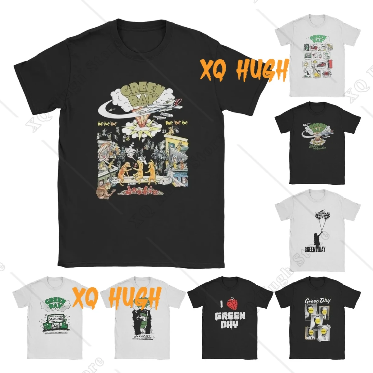 Green Days T Shirt Dookie Scene Men Pure Cotton Fashion T-Shirts Crewneck Saviors Harajuku Hip Hop Fans Gift Tees Short Sleeve