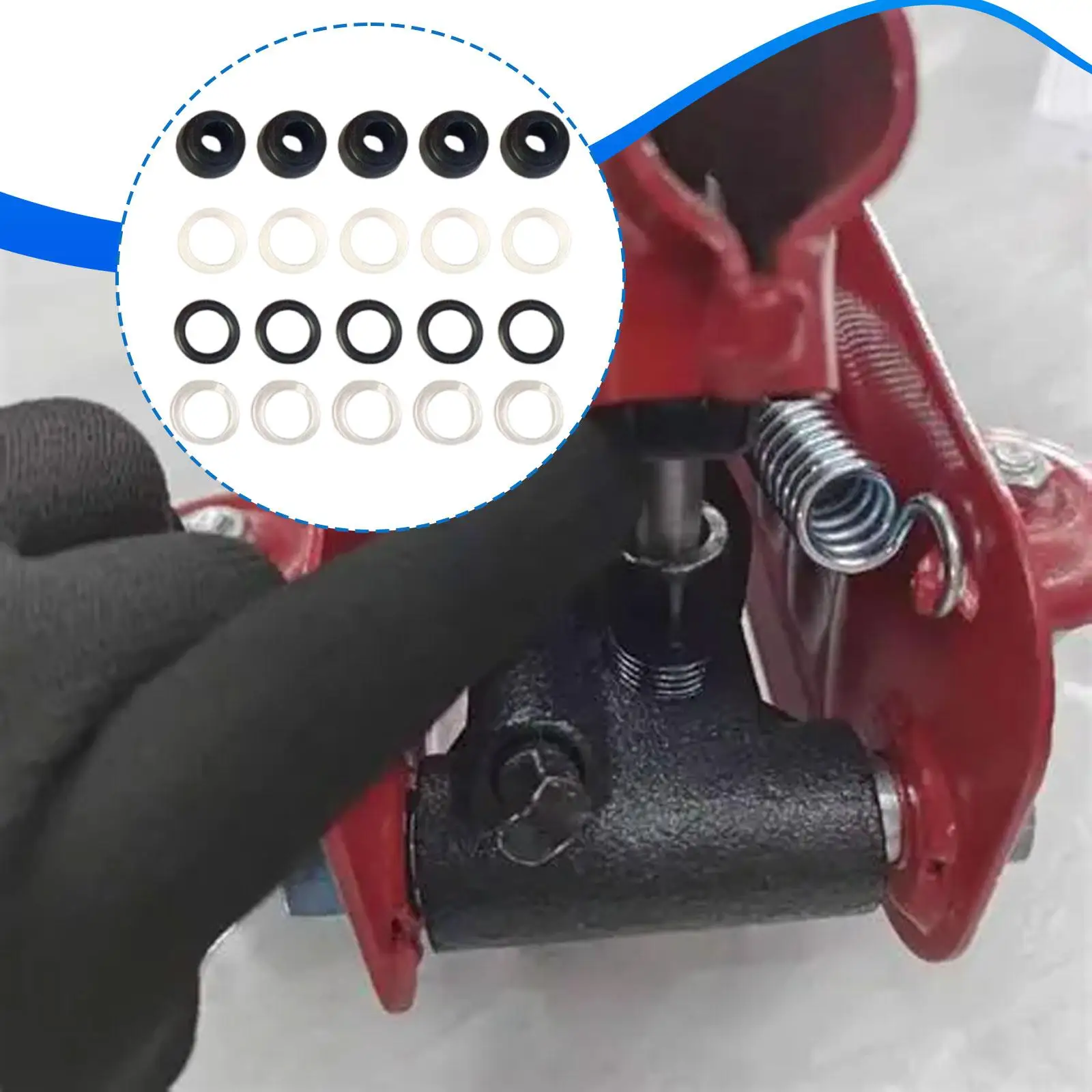 Jack Seal Ring Repair Kit Precision Rubber Hydraulic Oil Seal for 2 Ton Horizontal Jack Spare Part