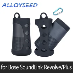 Case Cover for Bose SoundLink Revolve/Revolve Plus 1 2 Silicone Protector Holder Sling Cover Shockproof with Carabiner Accessory