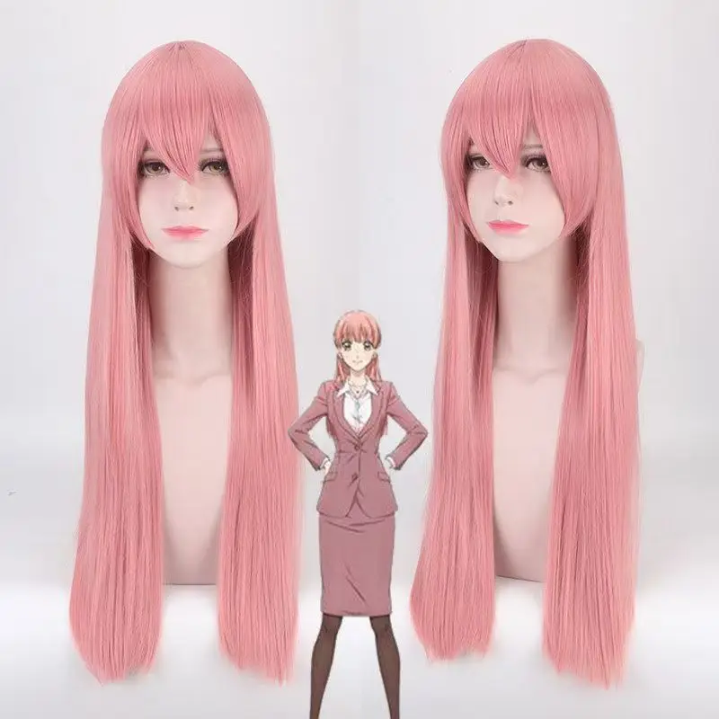 

Anime Momose Narumi cosplay wig pink long Synthetic Wig Heat Resistant Synthetic Fiber Wig with Rose net liner