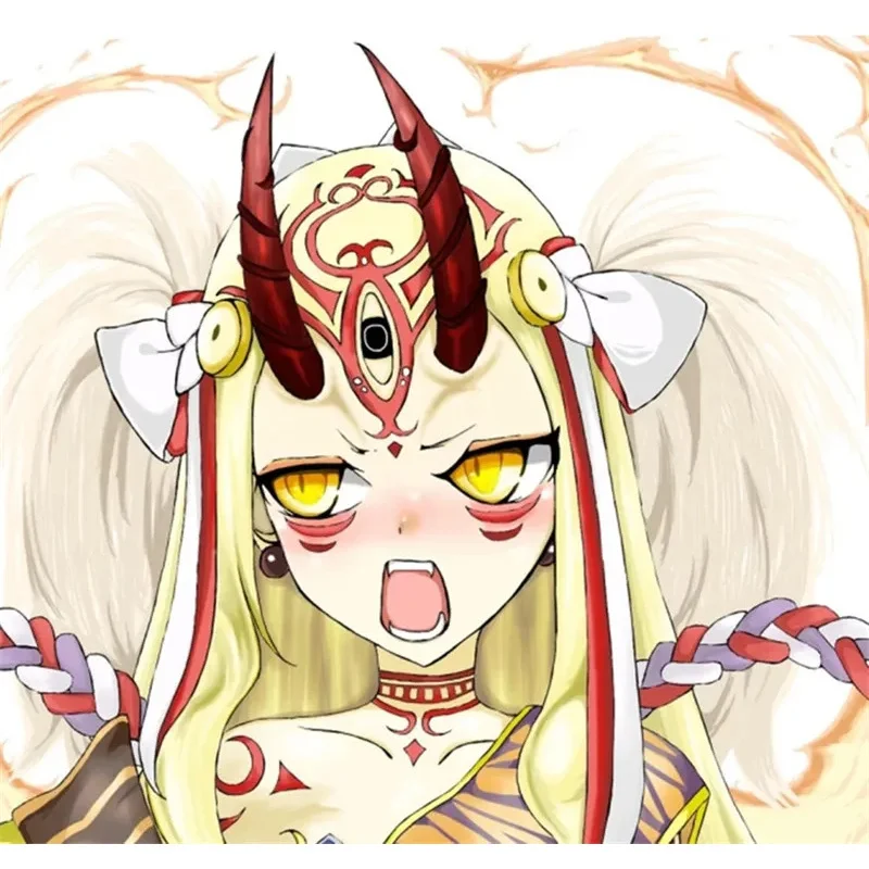 2025 aaa مصير الطلب الكبير FGO Berserker Ibaraki Douji زي أغطية الرأس قرون هالوين تأثيري الدعامة