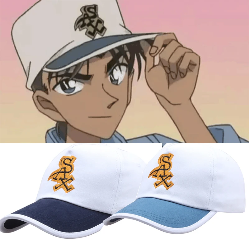 Anime Detective Conan Case Closed Hattori Heiji Baseball Cap Daily Wear Cosplay Cotton Embroidery Adjustable Hat Prop