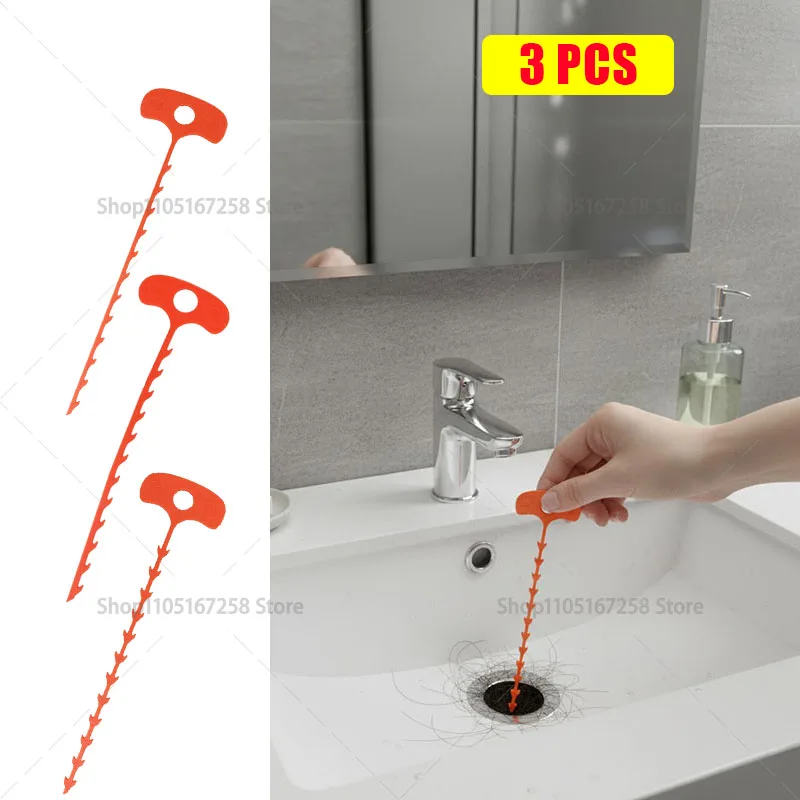 أداة ثعبان الشعر المطبوعة ثلاثية الأبعاد القابلة لإعادة الاستخدام لمجموعة تنظيف أنابيب الصرف الصحي لحوض الاستحمام، أداة تنظيف المنزل لمنع انسدادها