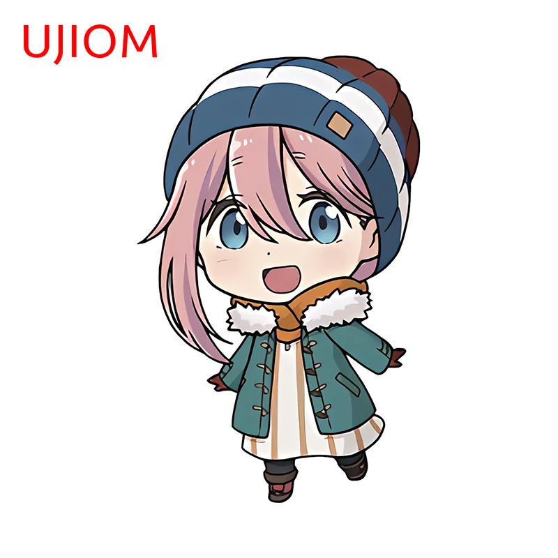 UJIOM 13cm X 8.3cm Yuru Camp Wall Stickers Cute Nadeshiko Room Wallpapers Decals Amusing Personality Anime Room Decoration