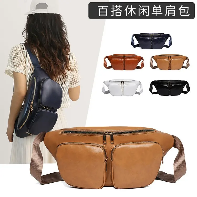

‌Retro Unisex Chest Bag - Crossbody/Shoulder Multi-Pocket Small Backpack for Men & Women Daily Use Lightweight Travel Organizer