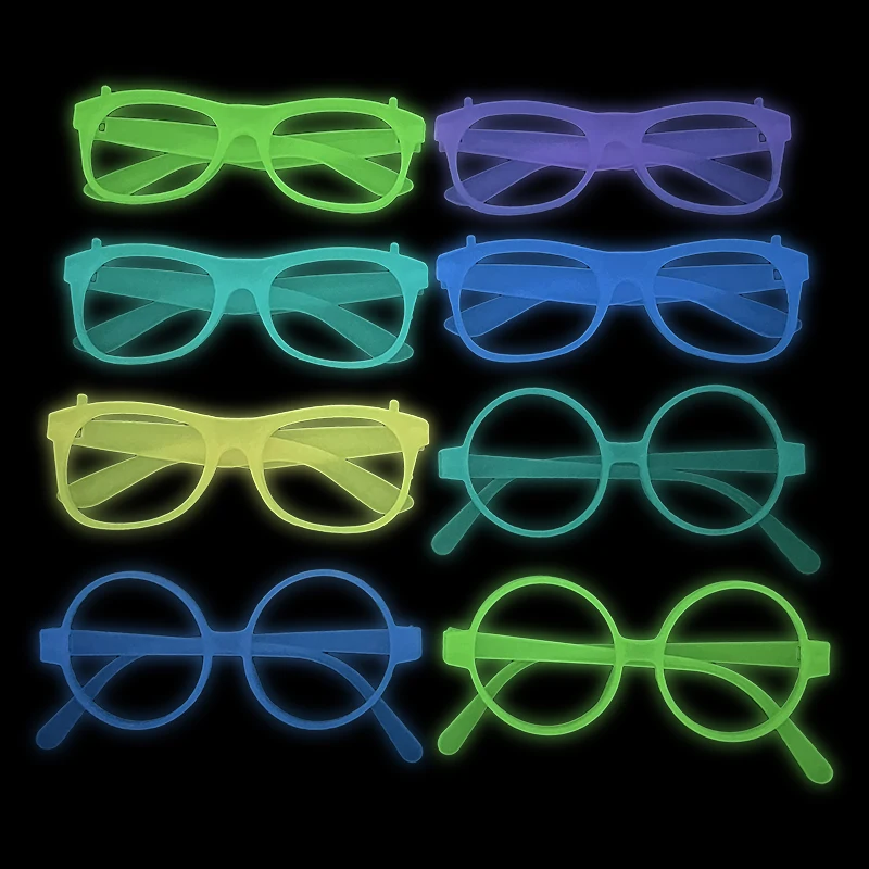 10 Stück leuchtende Brille leuchten Sonnenbrille mit Licht Neon fluor zierende dekorative Bar Party Geschenk Erwachsenen Kinder Geburtstag Requisiten