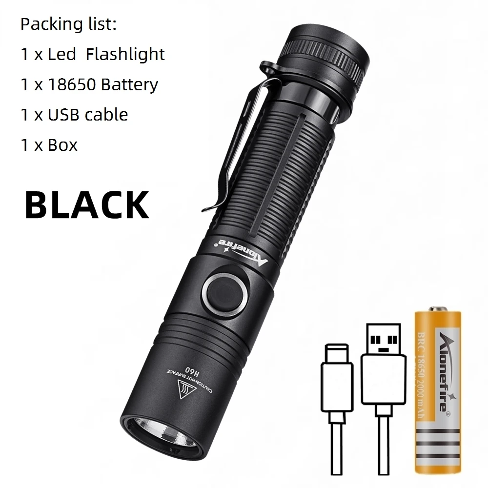 1800Lumen High Felle Power Led Zaklampen 1800lm Tactische Zaklamp Usb Opladen Buiten Wandelen Camping Vissen Noodlantaarn