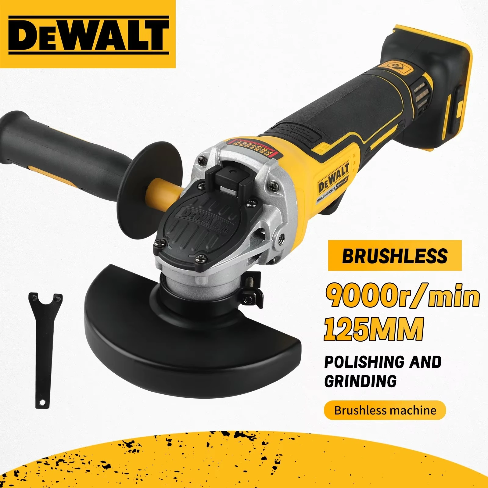 DEWALT DCG405, DCG406, DCG405FN, DCG405NT, DCG409, DCG414, DCG416 125mm portable cordless brushless power tool angle grinder