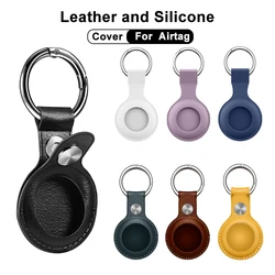 Silicone Protective Leather Case Protector  Cover for Airtag Tracker Keychain Buckle Portable For Luggage Tag IPad