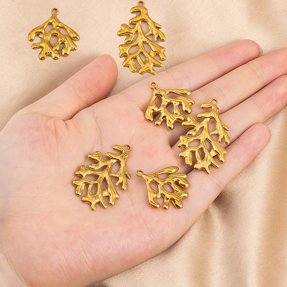 

1Pcs Stainless Steel Coral Branch Pendants Charms For DIY High Quality Jewelry Making Bracelet Necklace Accessories Wholesale