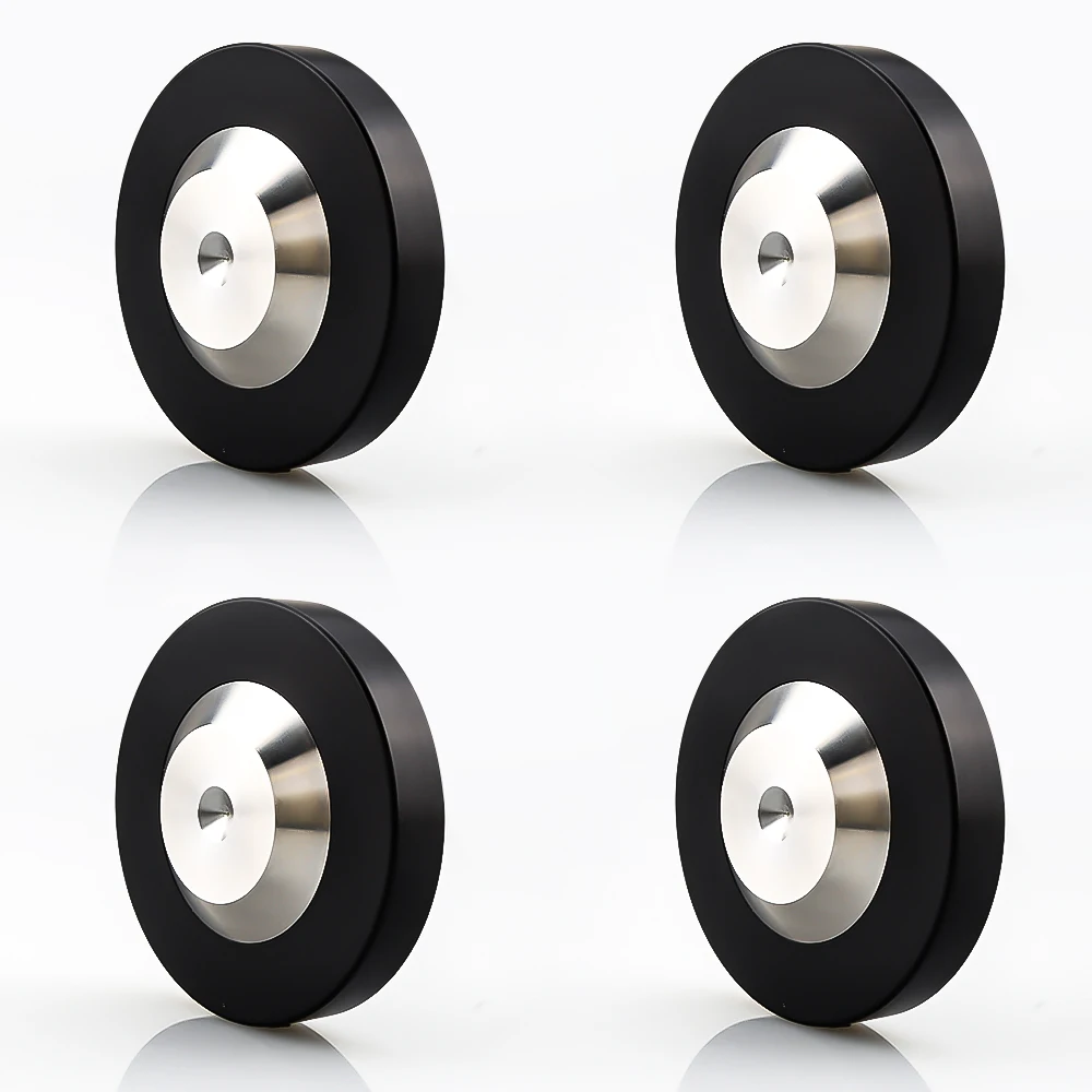 39/49x13mm HiFi Isolation Spike Base Pad Stainless Graphite Shock Absorption Feet Mat for AMP Turntable CD Player Radio Cabinet