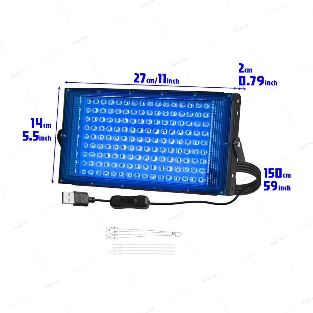 144 LED USB Tanning Light, Portable Full Spectrum Blue Light for Face and Body, Good for Home Tanning and Bronze Skin Tanning