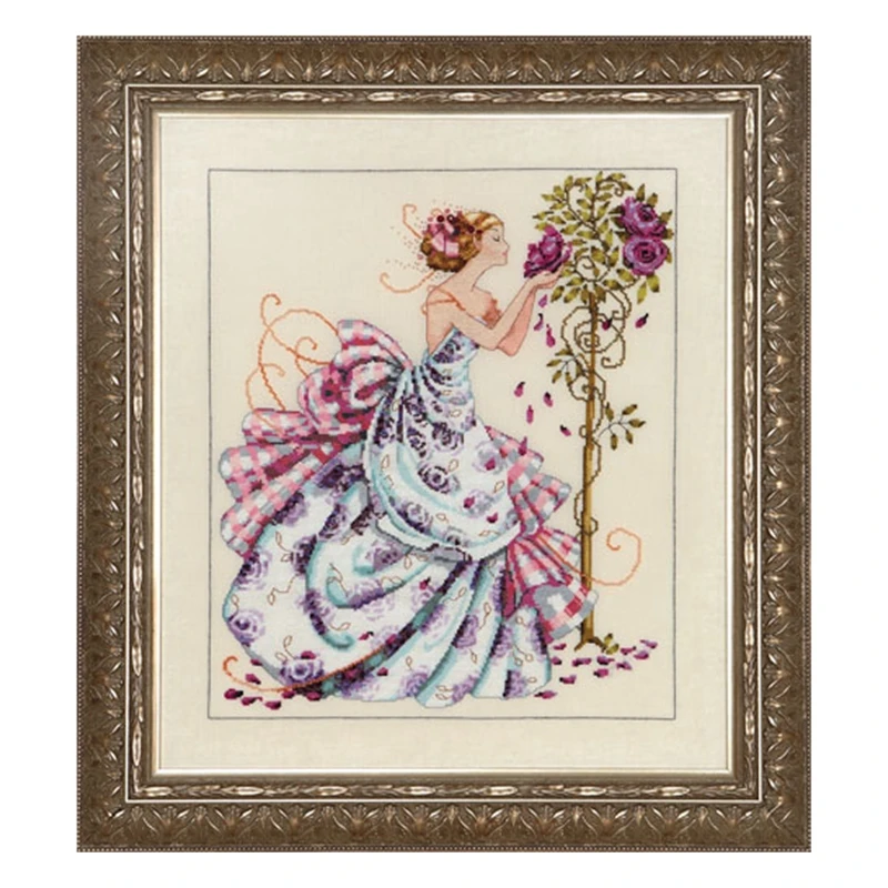 Cross-stitch kit DIY embroidery toolkit Optional printed handwork Crosspoint kit saga Roses of Provence