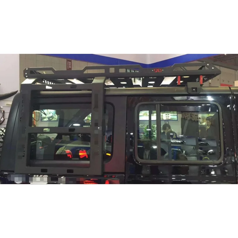 4X4 Luggage Roof Rack With Side Ladder Cargo Basket Mount Kit Fit JK JKU JL Gladiator