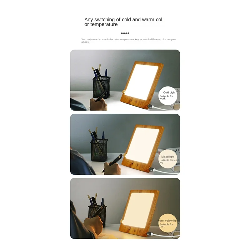 Light Therapy Lamp LED SAD Lamp Seasonal Affective Disorder with Timer Touch Control Night Light for Home/Office,US Plug