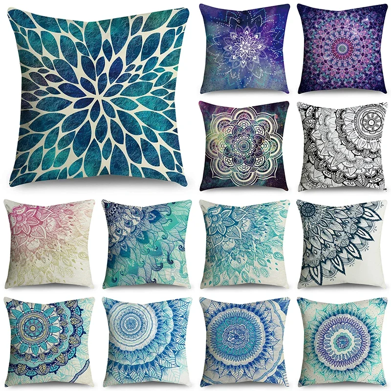 Decorative Mandala Pillow Case 45 * 45cm Polyester Cushion Cover Home Decoration Throw Bohemia Chair Sofa Pillow Cover