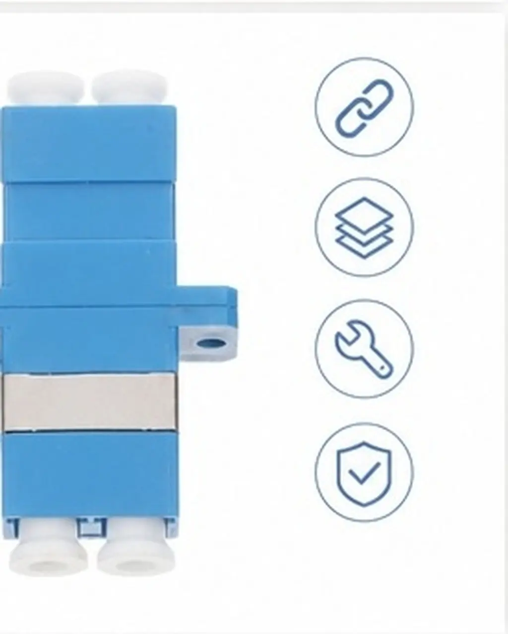 5Pcs Lc Fiber Split Adapter Flange Coupler for Easy Installation Fiber Networking Cable Connector Audio Coupling
