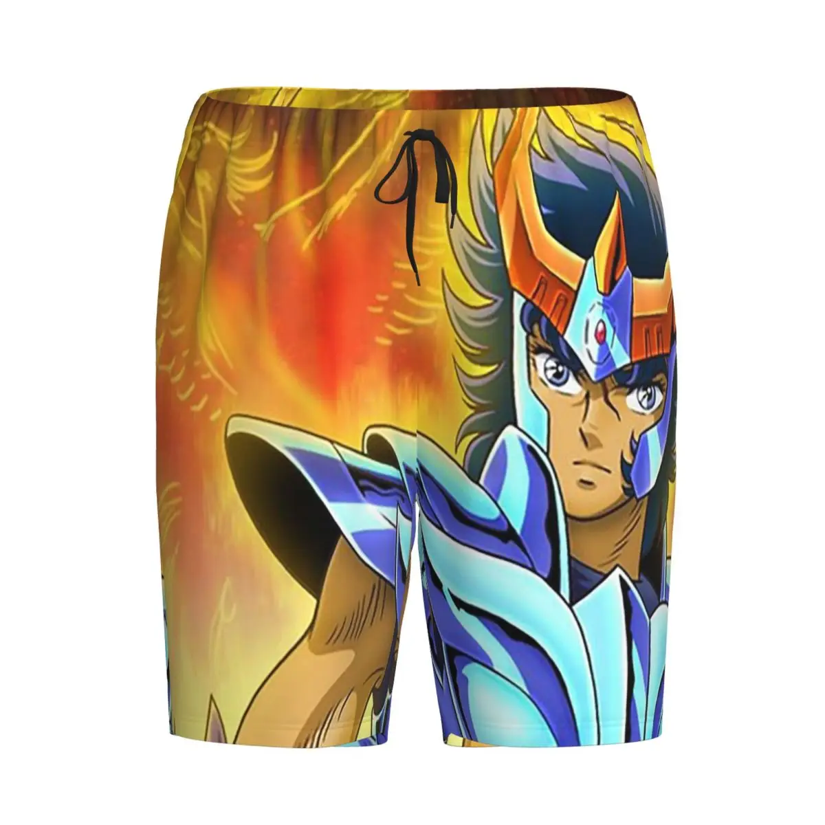 

Мужские шорты-пижама Custom Saint Seiya Knights Of The Zodiac Ikki Phoenix, брюки для сна, домашняя одежда, нижняя часть пижамы