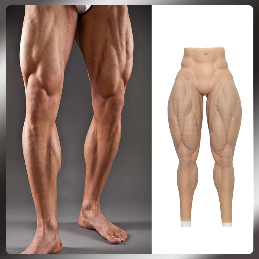 

Silicone Fake Muscle Male Pant Realistic Artificial Simulation False Muscle Strong Leg Pants for Transvestite Cosplay Costum