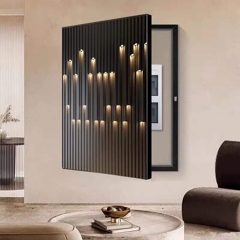 New electric meter box covers modern light luxury vertical weak current switch distribution box decoration switch painting