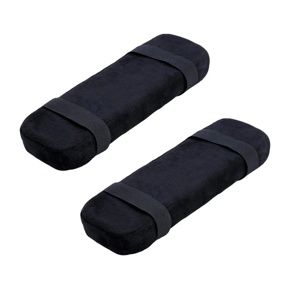 

2 Pcs Chair Pads Armrest Supplies Soft Pressure Relief Supple Sleeves Black Office