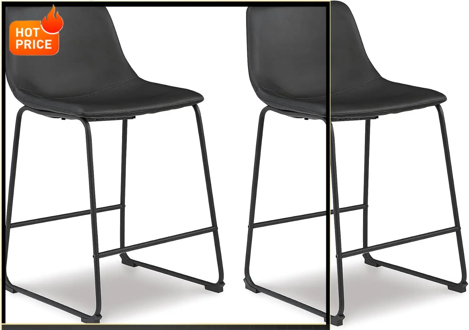 

Бестселлер Centiar: Современные барные стулья с сиденьем-ведром, 24 дюйма, 2 штуки, черные