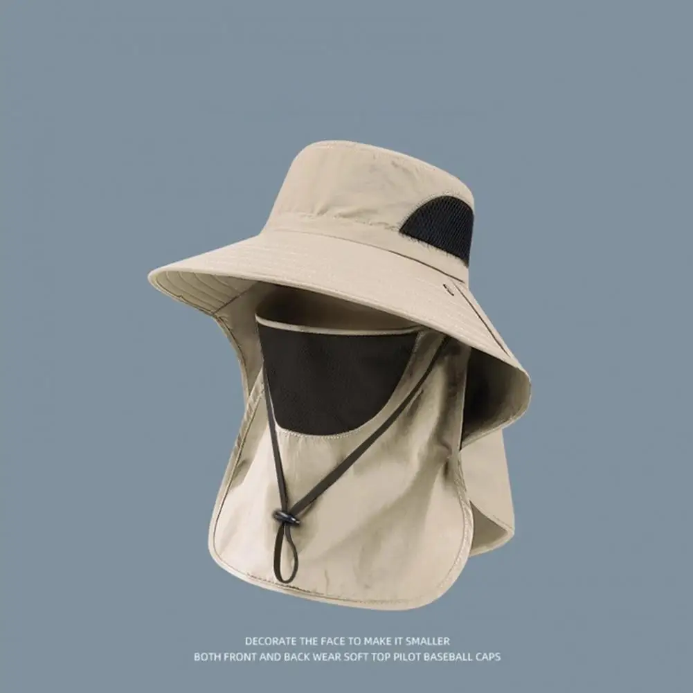 Uv Protection Fishing Hat with Neck Flap Full Coverage Sun Hat with Wide Brim Removable Face Flap Fishing for Hiking for Outdoor