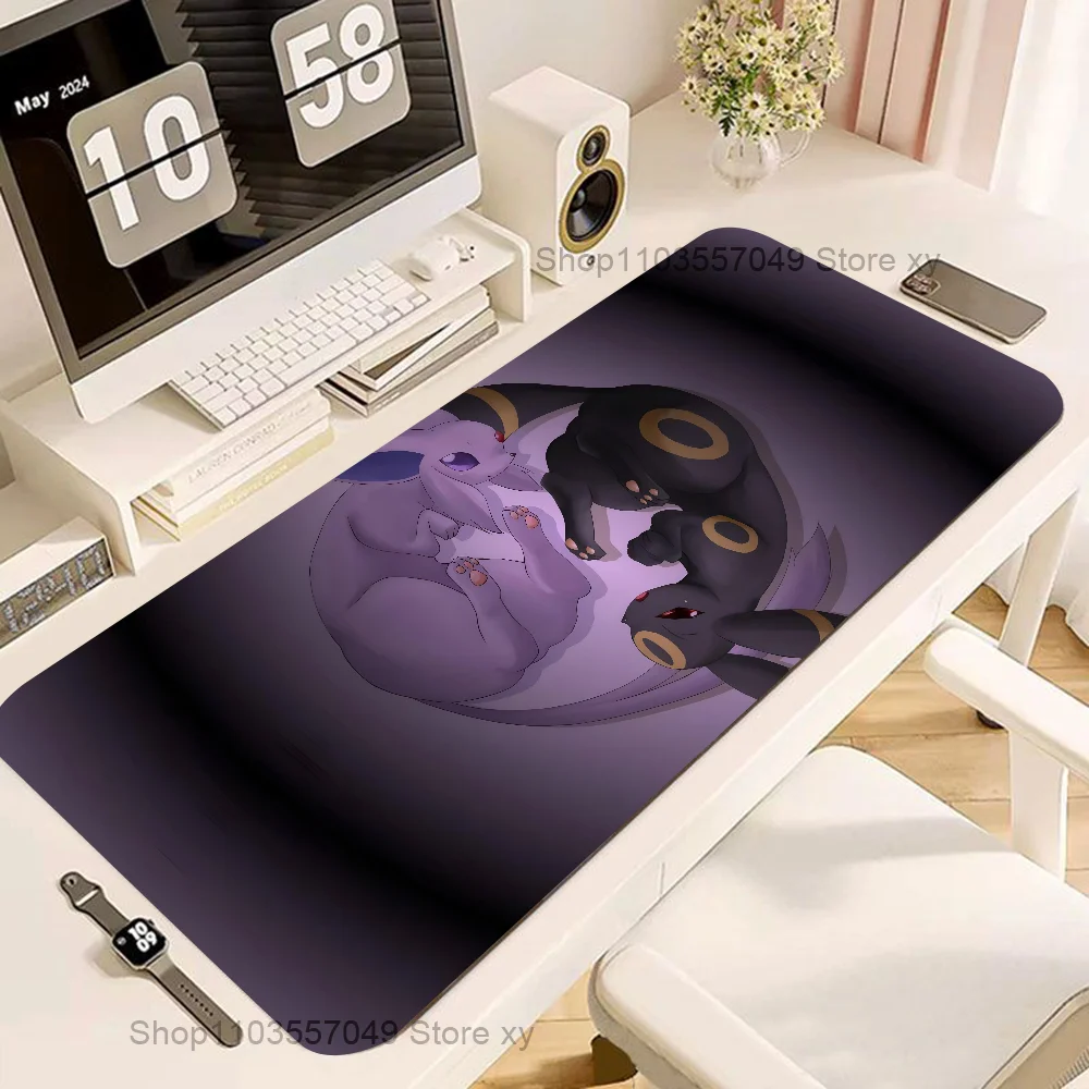 Anime Umbreon P-Pokemon Mousepad Large Gaming Mouse Pad LockEdge Thickened Computer Keyboard Table Desk Mat