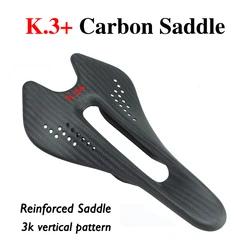 K.3+ Carbon Saddle MTB/Mountain Bike Front Seat Cushion 242*122/132mm For Gravel Road Cycling Accessories