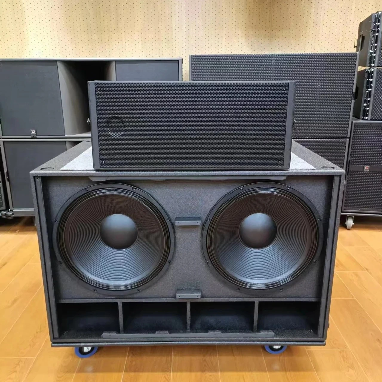 

Профессиональная уличная звуковая система для концертов HDL 20A, двойной 10-дюймовый активный динамик PA, деревянный 18-дюймовый уличный концертный аудио