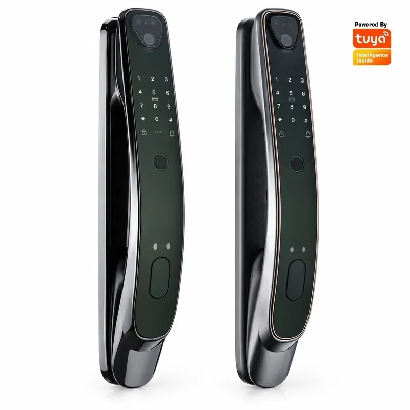 Tuya Wifi Household Electronic Password Lock Visual Cat Eye 3D Facial Recognition Automatic Fingerprint Smart