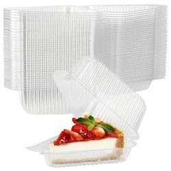 150Pcs Cake Slice Container Clear Triangle Dessert Box Reusable Food Packing Box Mousse Cheesecake Take Out Box Fruit Cake