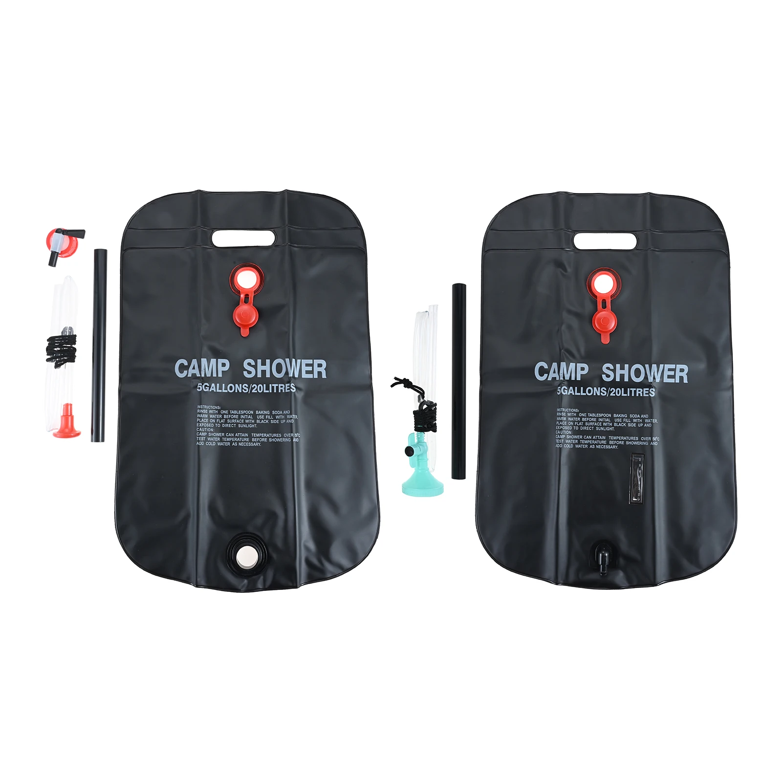 

1 Pc 5 Gallons/20 L Solar Camp Shower Bag Heating Shower Water Storage Bag Normal/upgraded Model Outdoor Camping Equipment