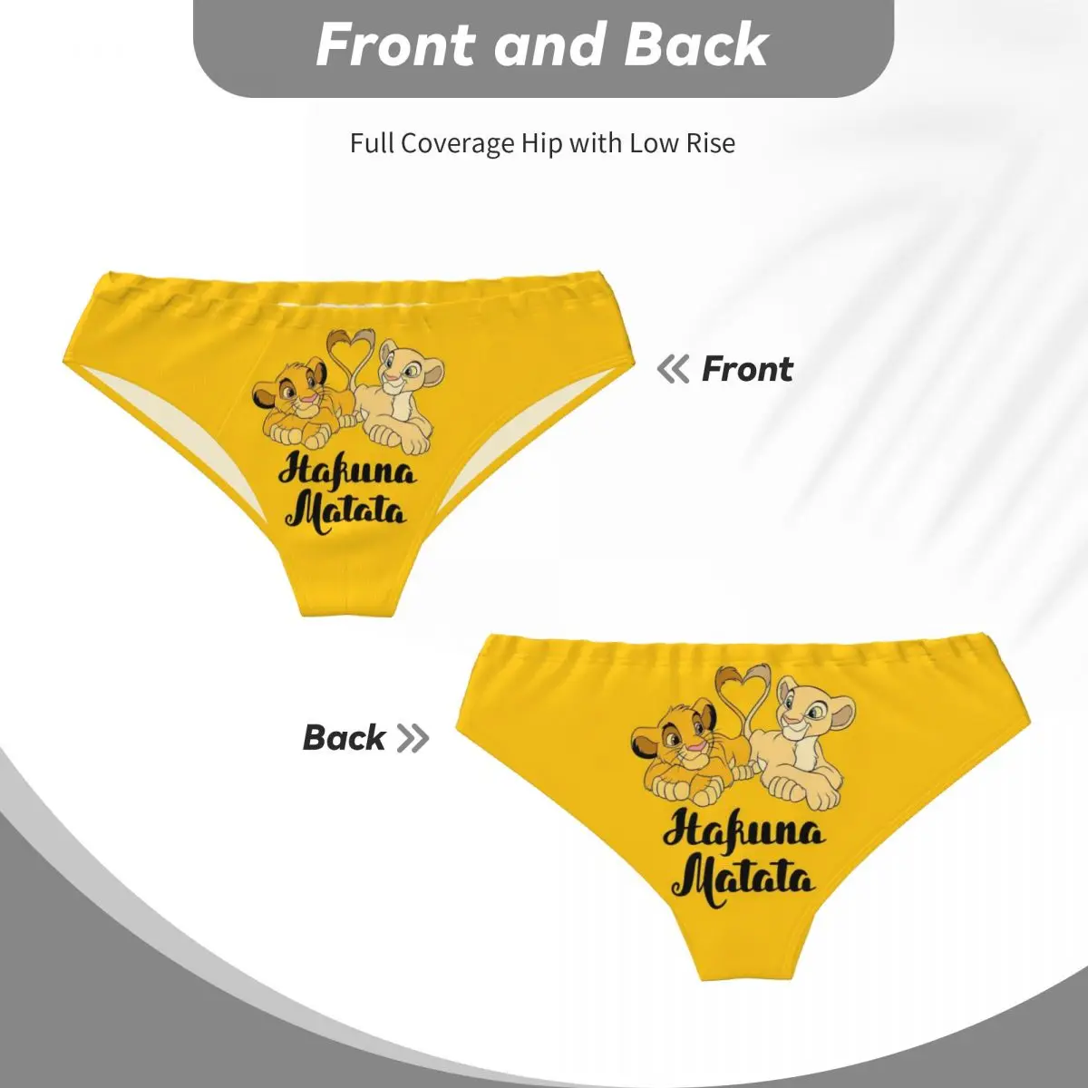 Custom Mens The Lion King Simba Mufasa Panties Underwear Male Stretch Briefs Underpants