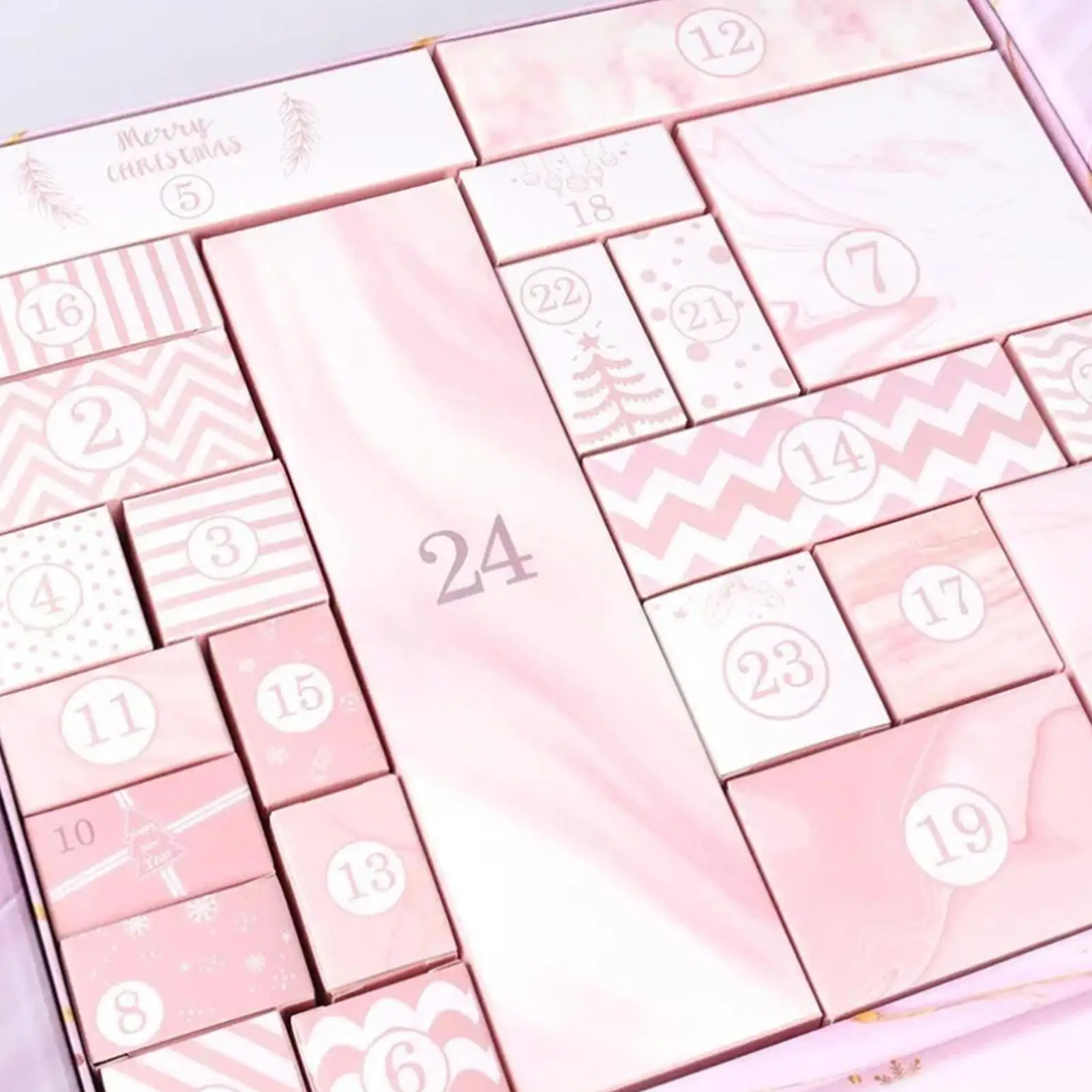 Empty Countdown Calendar Boxes Toy Countdown Calendar Box 24 Day Organizer Festive Empty Container for Activities Gathering