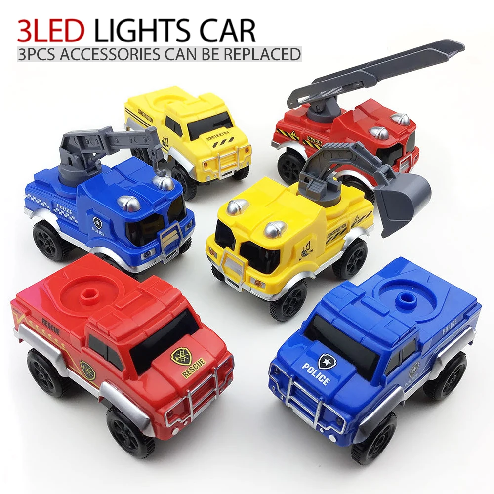 

LED Light Tracks Electronics Car Tracks Toy Parts 3 Colorful Lights Children's Toys For Puzzle Toys Car Birthday Gifts