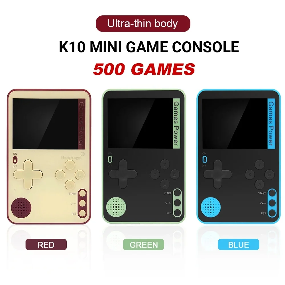 Handheld Game Console 500 Classic Games LCD Portable Retro Video Mini Game Console Rechargeable Great Gift for Kids and Adults