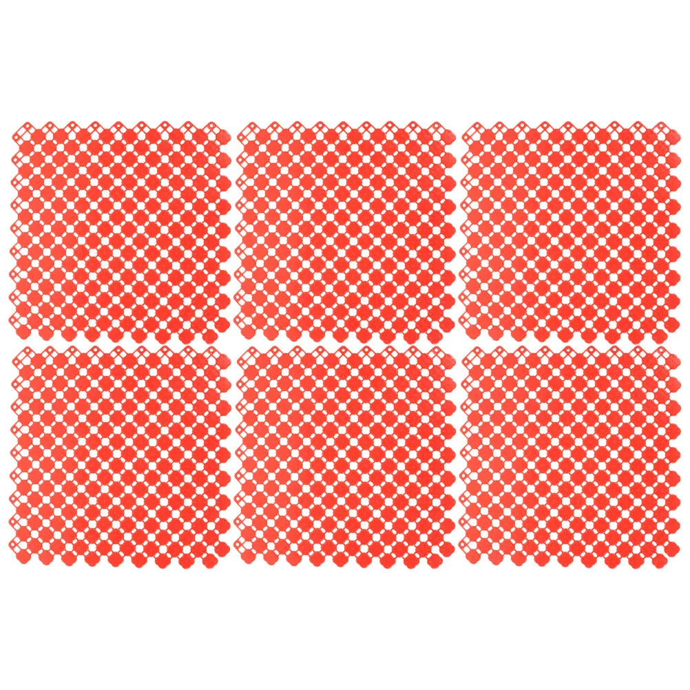 Tapis de sol pour Cage à lapin, 6 pièces, tapis creux en plastique, résistants à l'usure, pour animaux de compagnie, adaptés à la Cage à Hamster, cochon d'inde