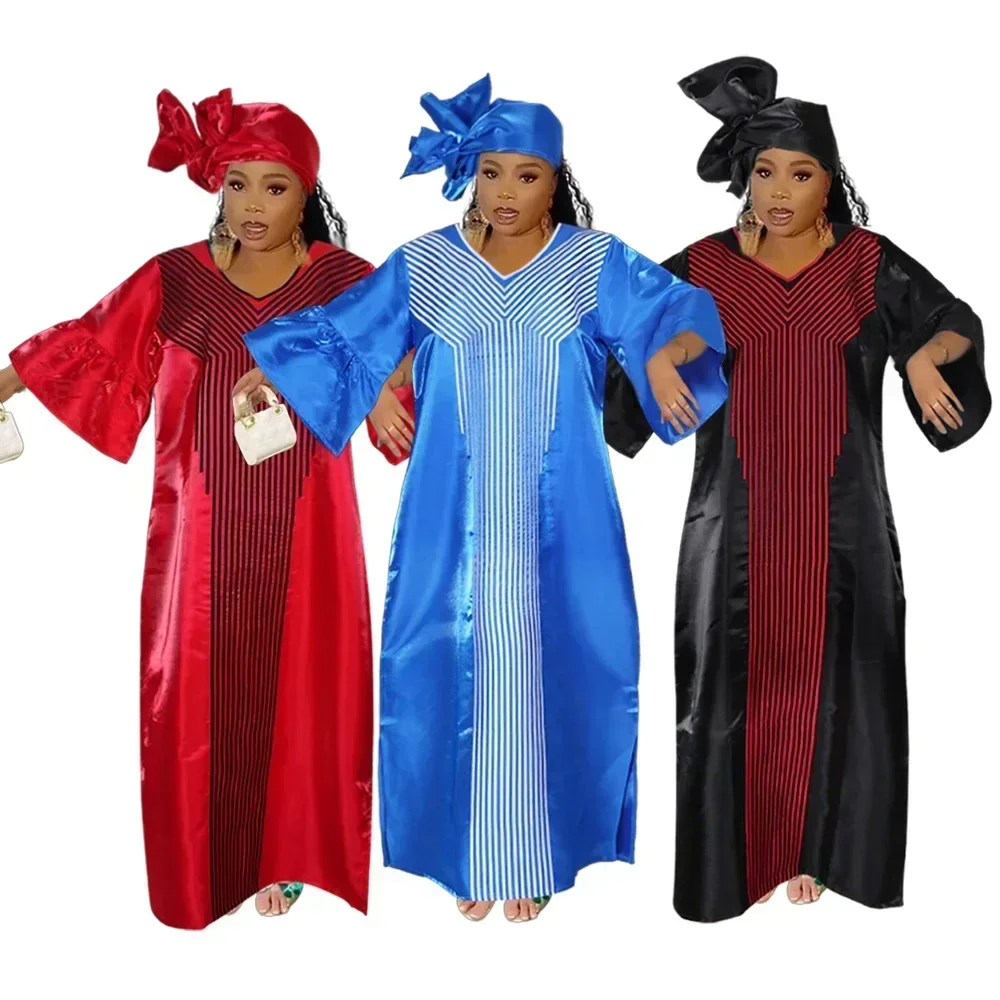 Vestidos africanos para mulheres, roupas tradicionais africanas, dashiki, roupas ankara, robe abayas, kaftan muçulmano, vestido maxi longo