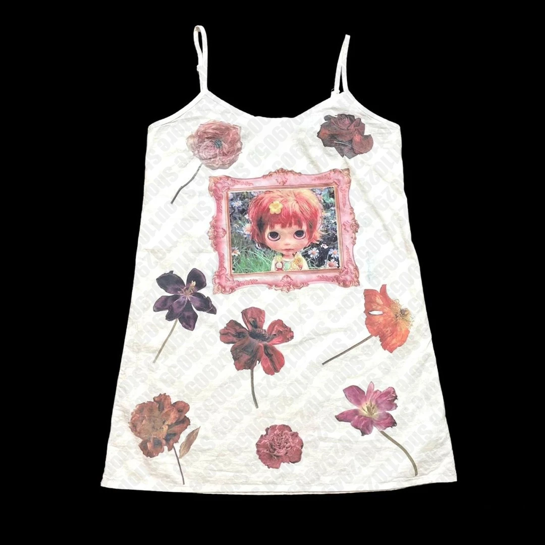 Punk Women's Aesthetic Gothic Print Graphic Grunge Y2k Clothes Vintage Corset Tank Tops Baby Tees Emo girl Camisole Top Crop Top