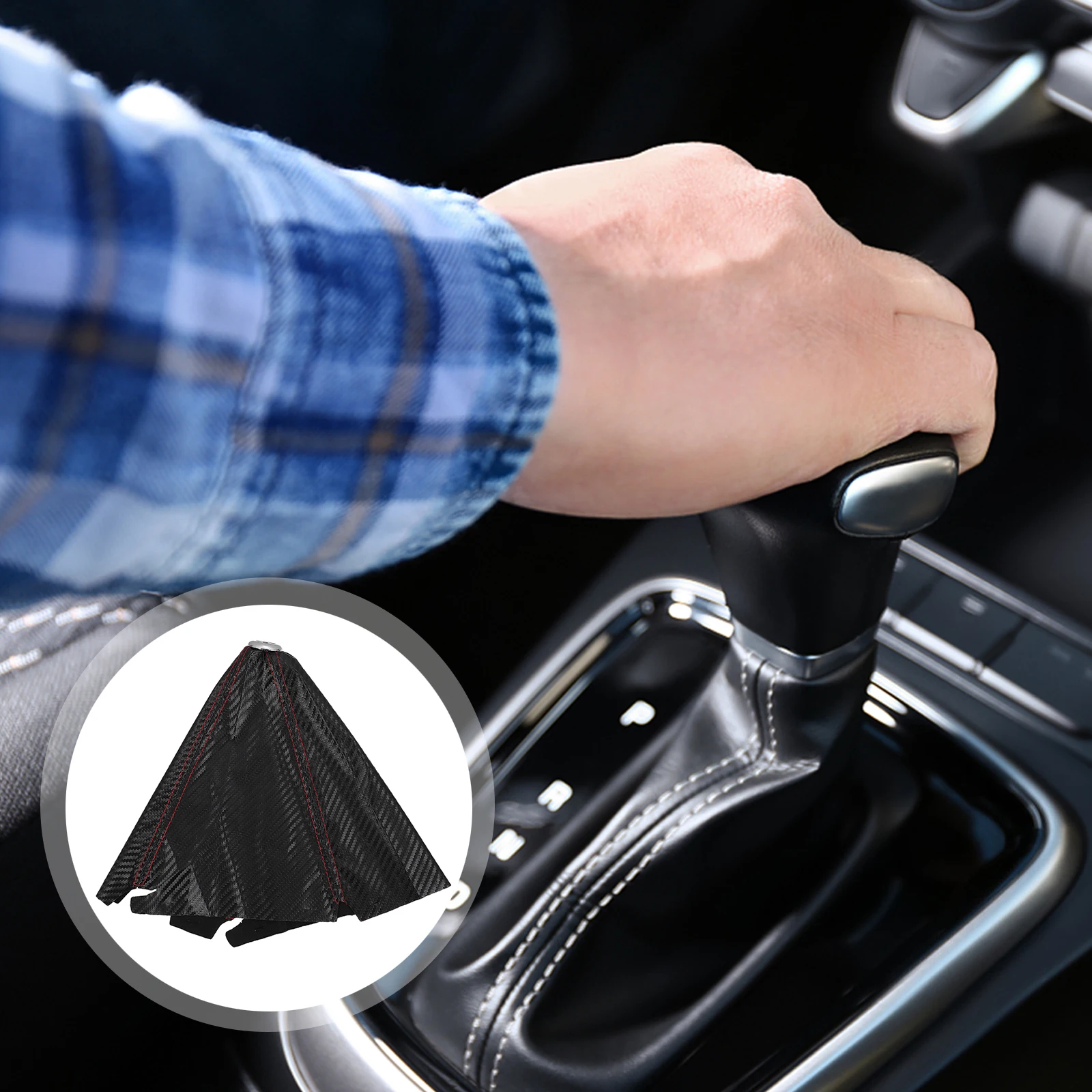 

Universal Pu Gear Shift Cover Dust Boot For Car Shifter Lever Durable Anti-Wear Protection Fits Most Handles Easy