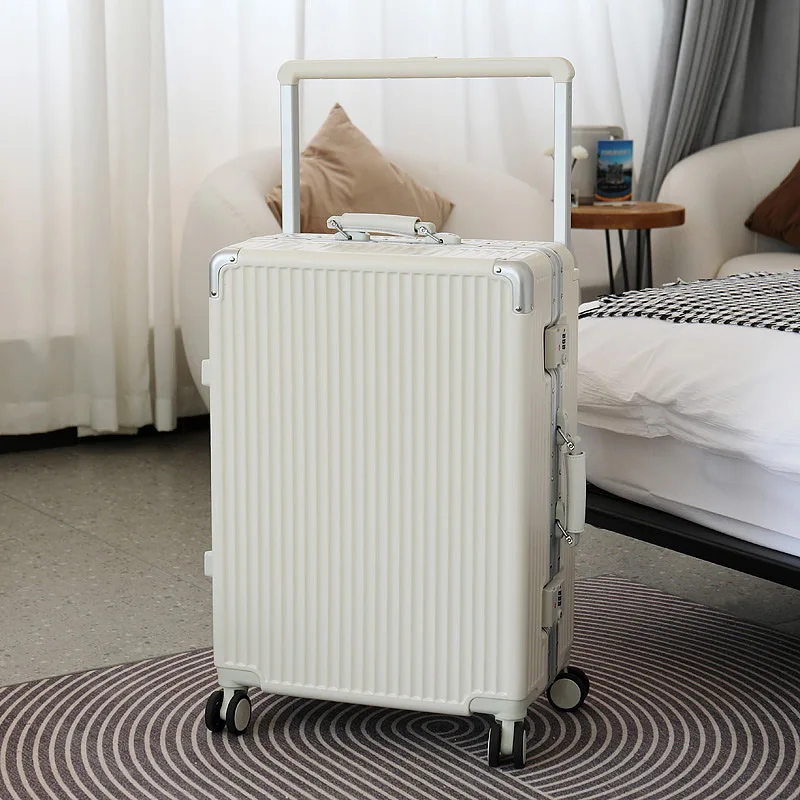 20 22 24 26 inch Suitcase Wide Handle Travel Suitcase Men Carry-On Rolling Luggage Women PC Aluminum Frame Trolley Case