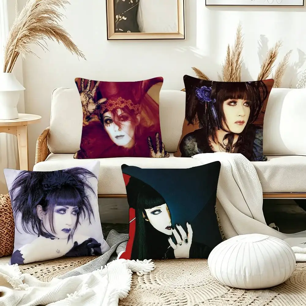 

Malice Mizer Visual Kei Rock Pillow Cover Sofa Cushion Cover Home Room Decoration Children Gift