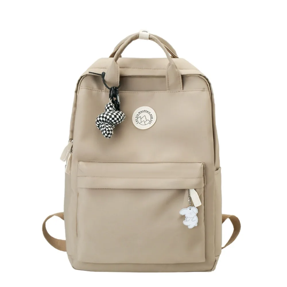 

Lightweight Waterproof Women Backpack Large Capacity Nylon Travel Backpack Ergonomic Solid Color School Bag For Teenagers